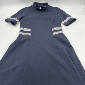 Miss Selfridge Navy Blue Dress Fit Flare Size 6